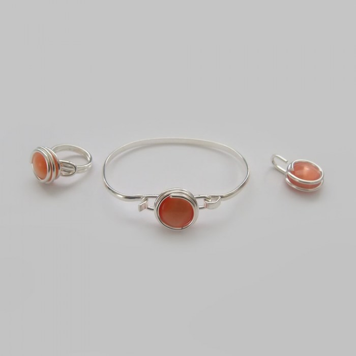 Small-orange-glass-set